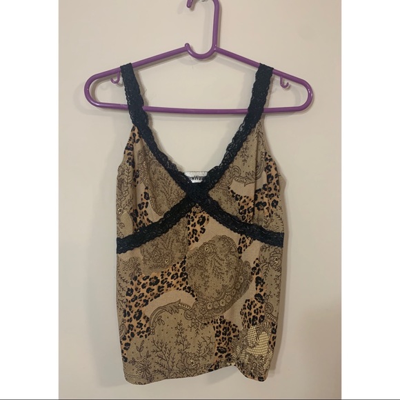NWOT Cheetah Lace Pajama Camisole - Picture 1 of 5